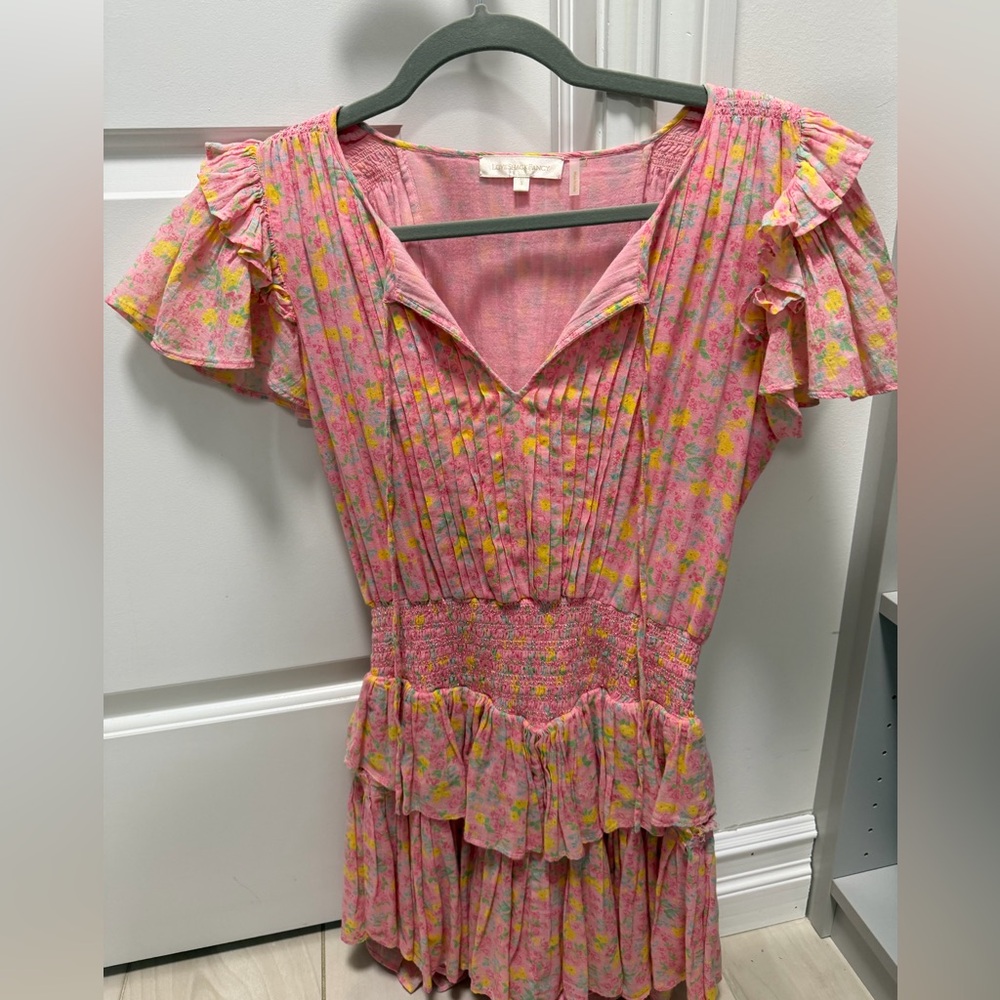 LoveShackFancy Pink Floral Dress